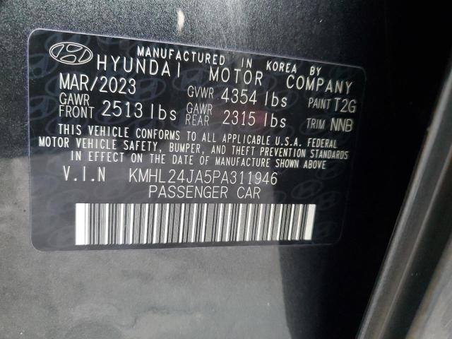 KMHL24JA5PA311946 - 2023 HYUNDAI SONATA SE CHARCOAL photo 12