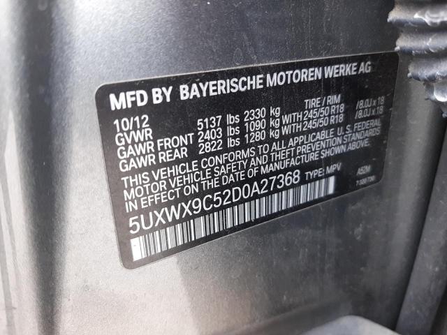 5UXWX9C52D0A27368 - 2013 BMW X3 XDRIVE28I GRAY photo 14