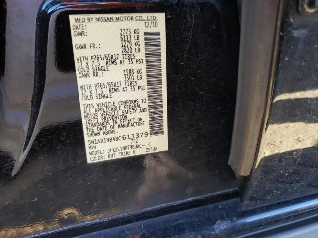 5N1AR1NB4BC611379 - 2011 NISSAN PATHFINDER S BLACK photo 13