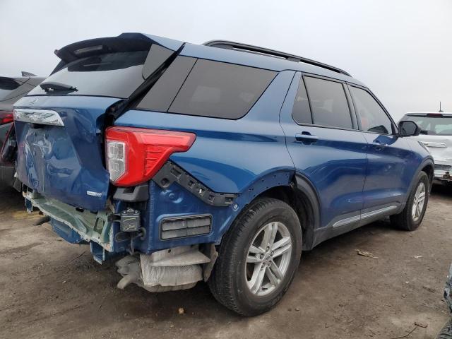 1FMSK8DH9LGB20551 - 2020 FORD EXPLORER XLT BLUE photo 3