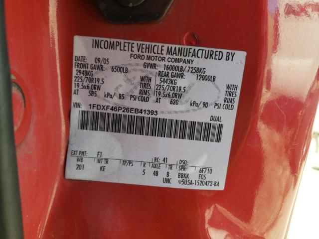 1FDXF46P26EB41393 - 2006 FORD F450 SUPER DUTY RED photo 13