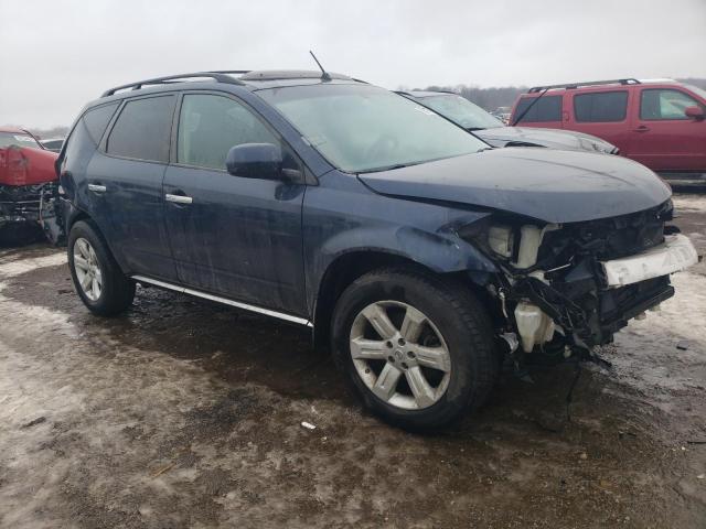 JN8AZ08W77W603896 - 2007 NISSAN MURANO SL BLUE photo 4