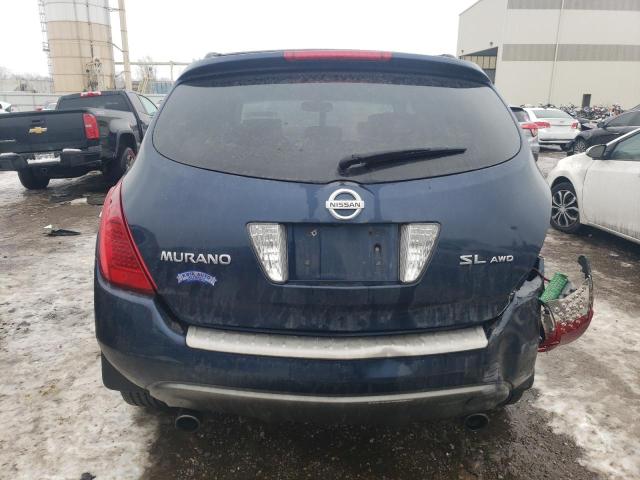 JN8AZ08W77W603896 - 2007 NISSAN MURANO SL BLUE photo 6