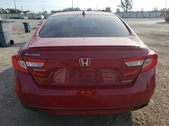 1HGCV1F33KA144372 - 2019 HONDA ACCORD SPORT RED photo 6