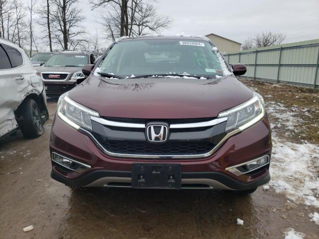 5J6RM4H76FL081785 - 2015 HONDA CR-V EXL BURGUNDY photo 5