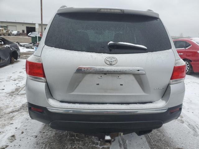 5TDBK3EH9CS160690 - 2012 TOYOTA HIGHLANDER BASE SILVER photo 6