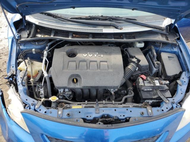 2T1BU4EE3AC520824 - 2010 TOYOTA COROLLA BASE BLUE photo 11