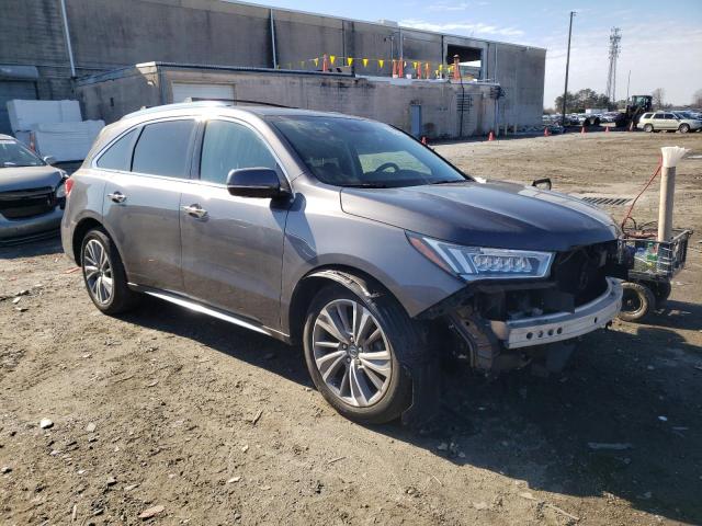 5FRYD4H54HB034307 - 2017 ACURA MDX TECHNOLOGY GRAY photo 4