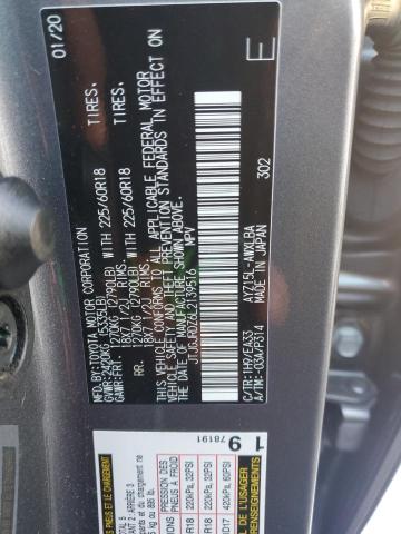 JTJGJRDZ6L2139516 - 2020 LEXUS NX 300H GRAY photo 13