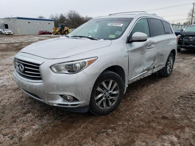 5N1AL0MM8EC515225 - 2014 INFINITI QX60 SILVER photo 1