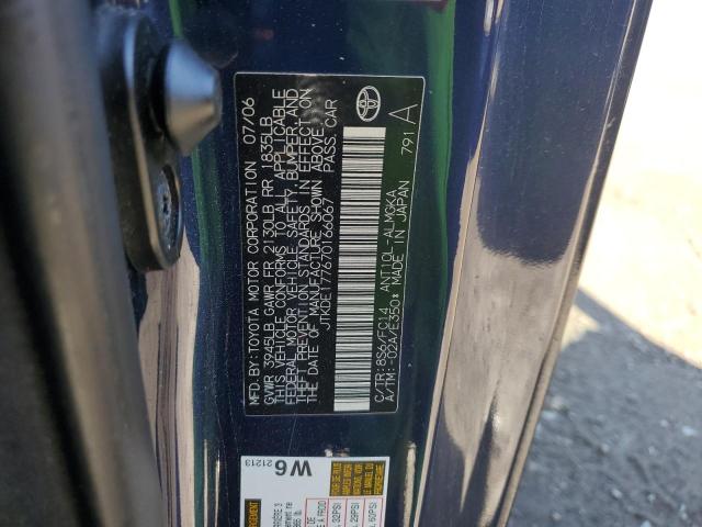 JTKDE177670166067 - 2007 TOYOTA SCION TC ლურჯი ფოტო 12