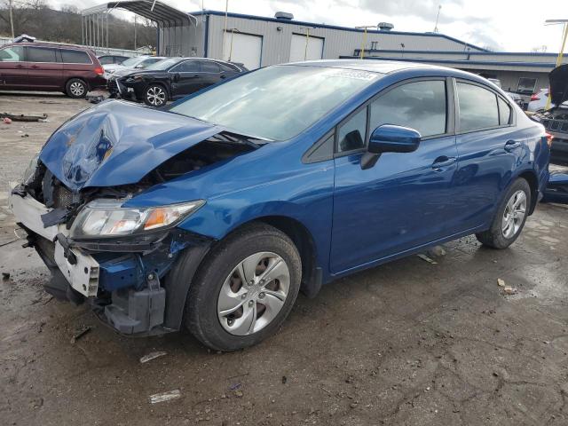 2HGFB2F5XEH520939 - 2014 HONDA CIVIC LX BLUE photo 1