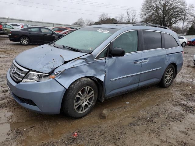 5FNRL5H66CB136692 - 2012 HONDA ODYSSEY EXL BLUE photo 1