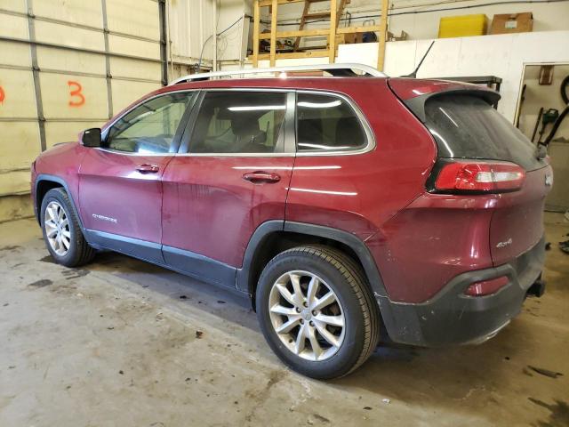 1C4PJMDS2FW779549 - 2015 JEEP CHEROKEE LIMITED BURGUNDY photo 2