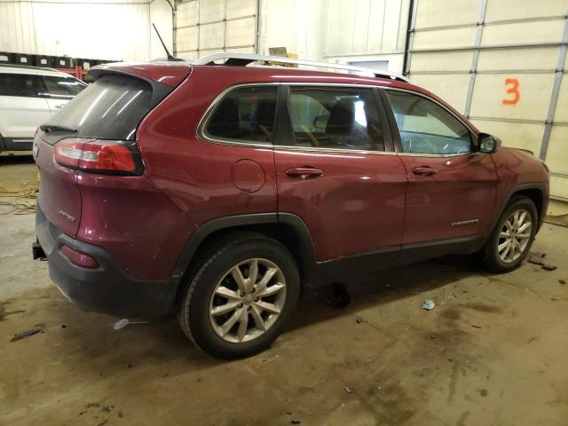 1C4PJMDS2FW779549 - 2015 JEEP CHEROKEE LIMITED BURGUNDY photo 3