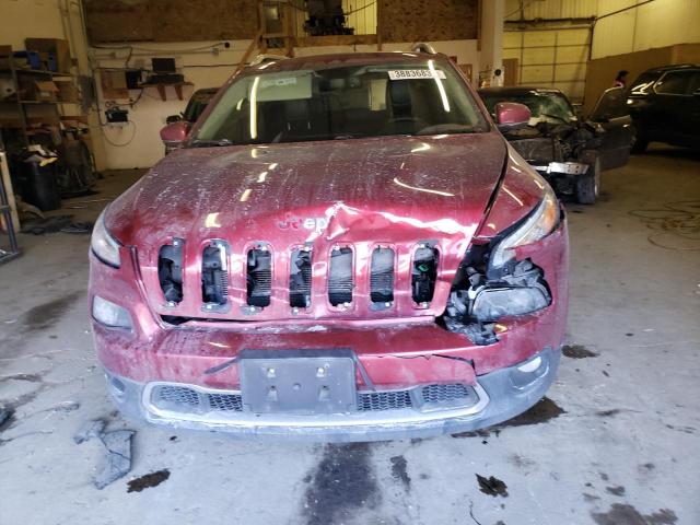 1C4PJMDS2FW779549 - 2015 JEEP CHEROKEE LIMITED BURGUNDY photo 5