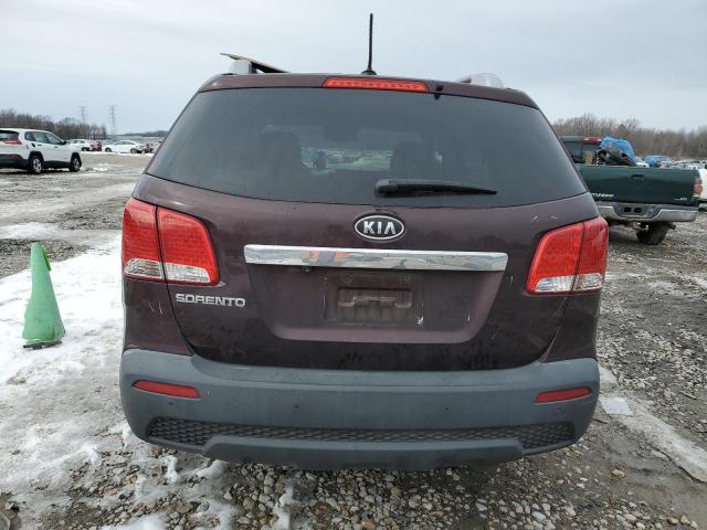 5XYKT3A19BG115590 - 2011 KIA SORENTO BASE MAROON photo 6