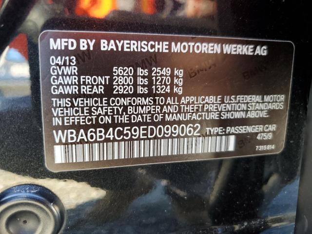 WBA6B4C59ED099062 - 2014 BMW 650 XI GRAN COUPE BLACK photo 13