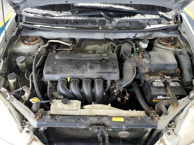 2T1LR32E03C100509 - 2003 TOYOTA COROLLA MA BASE SILVER photo 11