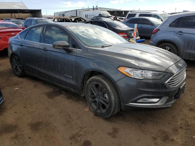 3FA6P0LU4JR191594 - 2018 FORD FUSION SE HYBRID GRAY photo 4