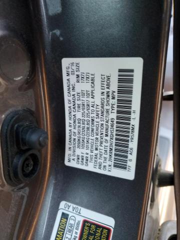 2HKRM3H7XGH534649 - 2016 HONDA CR-V EXL GRAY photo 12