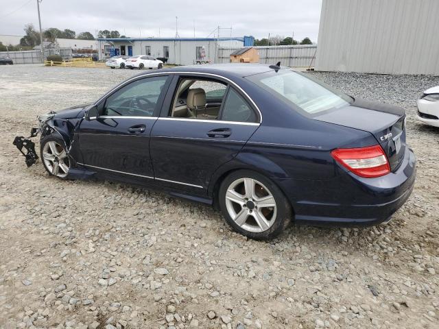 WDDGF5EB6BR184806 - 2011 MERCEDES-BENZ C 300 BLUE photo 2