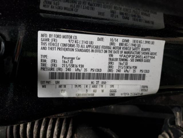 1FADP3F26EL437164 - 2014 FORD FOCUS SE BLACK photo 13