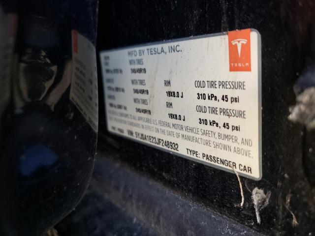 5YJSA1E23JF248932 - 2018 TESLA MODEL S Սև լուսանկար 12