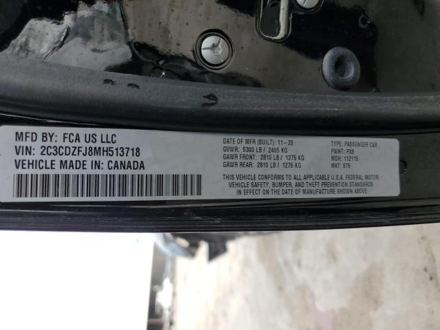 2C3CDZFJ8MH513718 - 2021 DODGE CHALLENGER R/T SCAT PACK BLACK photo 13