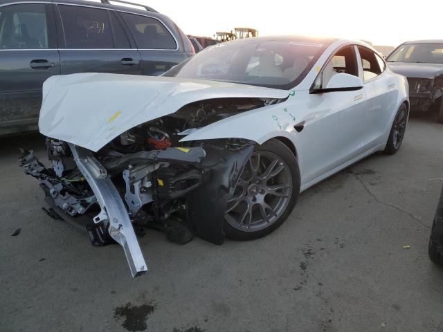 5YJSA1E51NF475505 - 2022 TESLA MODEL S WHITE photo 1