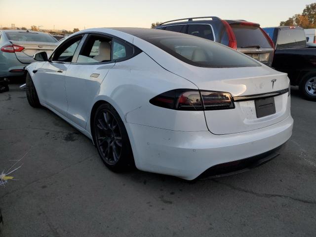 5YJSA1E51NF475505 - 2022 TESLA MODEL S WHITE photo 2