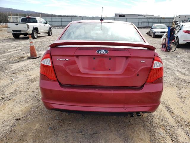 3FAHP0HA4BR266030 - 2011 FORD FUSION SE RED photo 6