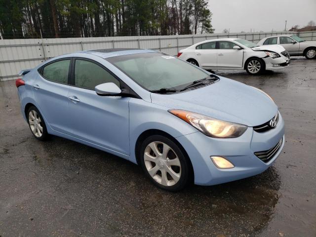 KMHDH4AE8CU268976 - 2012 HYUNDAI ELANTRA GLS BLUE photo 4