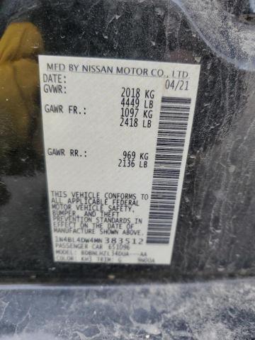 1N4BL4DW4MN383512 - 2021 NISSAN ALTIMA SV BLACK photo 12