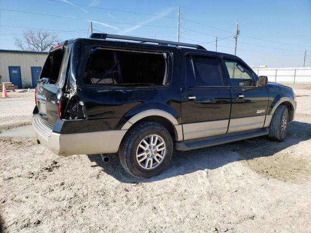 1FMFK17587LA13482 - 2007 FORD EXPEDITION EL EDDIE BAUER BLACK photo 3