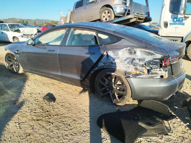 5YJSA1E50NF489671 - 2022 TESLA MODEL S Մոխրագույն լուսանկար 2