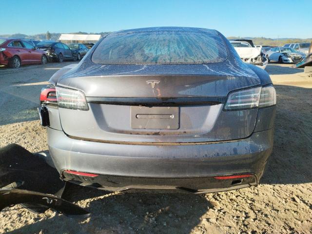 5YJSA1E50NF489671 - 2022 TESLA MODEL S Մոխրագույն լուսանկար 6
