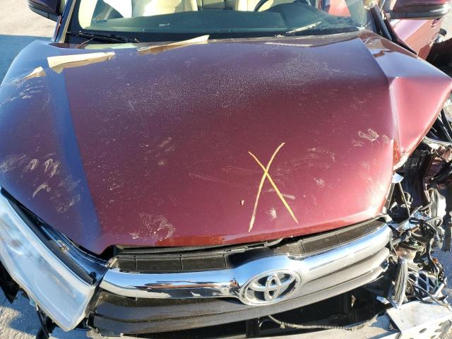 5TDJKRFH9ES070388 - 2014 TOYOTA HIGHLANDER XLE BURGUNDY photo 12