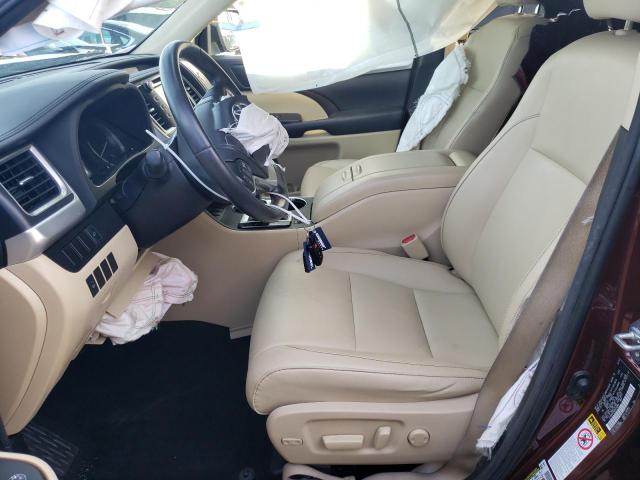 5TDJKRFH9ES070388 - 2014 TOYOTA HIGHLANDER XLE ბურგუნდია ფოტო 7