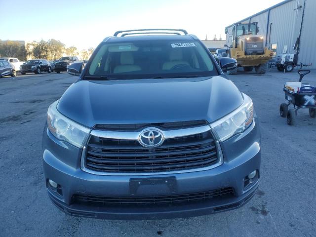 5TDKKRFH1GS500289 - 2016 TOYOTA HIGHLANDER XLE BLUE photo 5