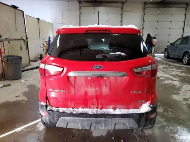 MAJ6S3KL6KC256941 - 2019 FORD ECOSPORT TITANIUM RED photo 6