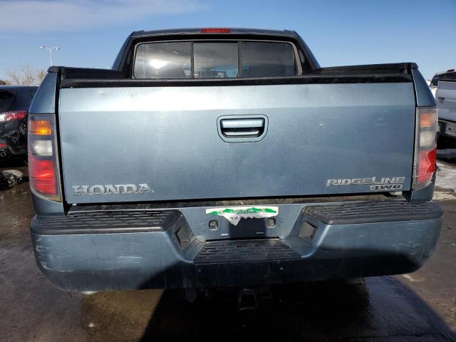 2HJYK16548H522087 - 2008 HONDA RIDGELINE RTL BLUE photo 6