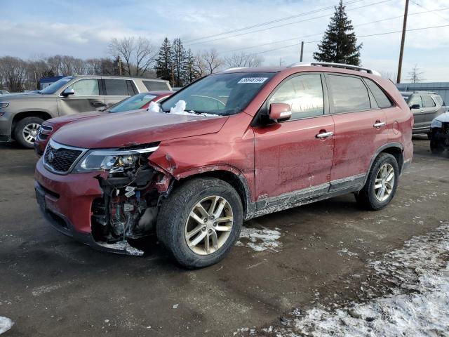 5XYKTDA69EG549594 - 2014 KIA SORENTO LX RED photo 1