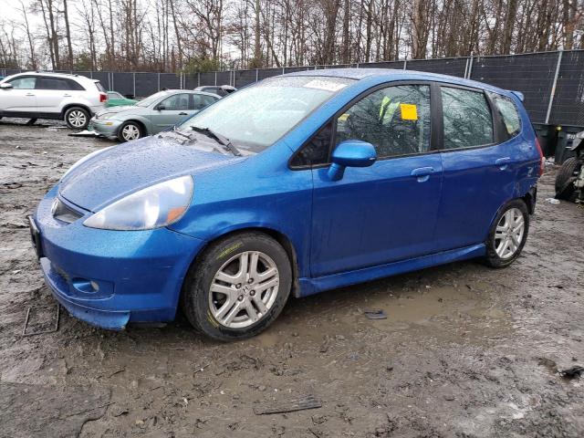 JHMGD386X7S015289 - 2007 HONDA FIT S BLUE photo 1