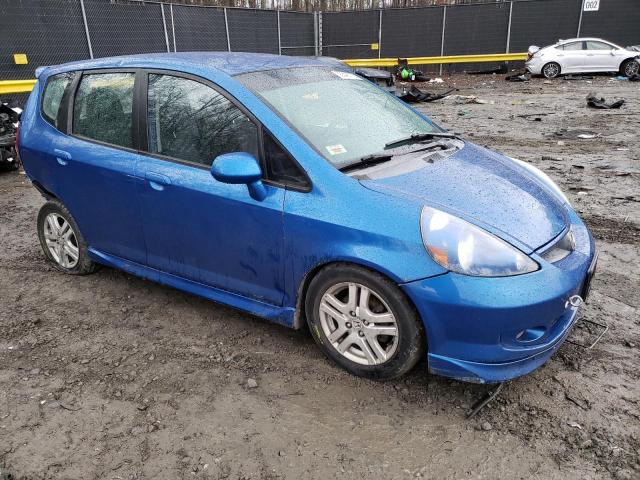 JHMGD386X7S015289 - 2007 HONDA FIT S BLUE photo 4