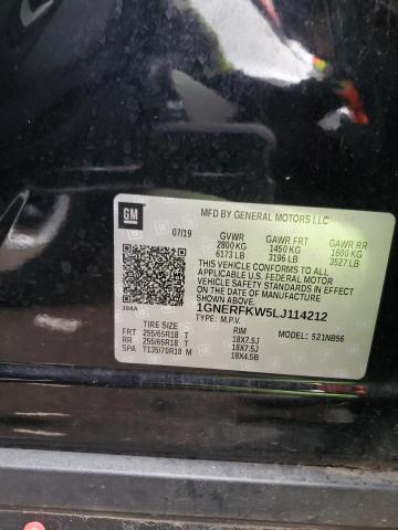 1GNERFKW5LJ114212 - 2020 CHEVROLET TRAVERSE LS BLACK photo 14