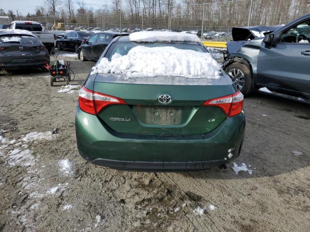 2T1BURHE7FC238525 - 2015 TOYOTA COROLLA L GREEN photo 6