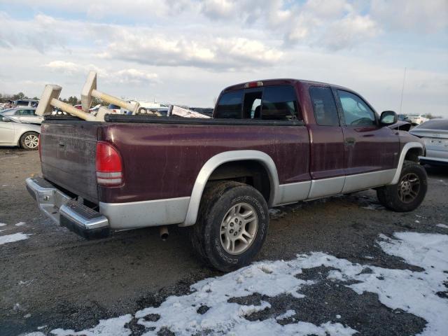 1B7GG22N51S293589 - 2001 DODGE DAKOTA BURGUNDY photo 3