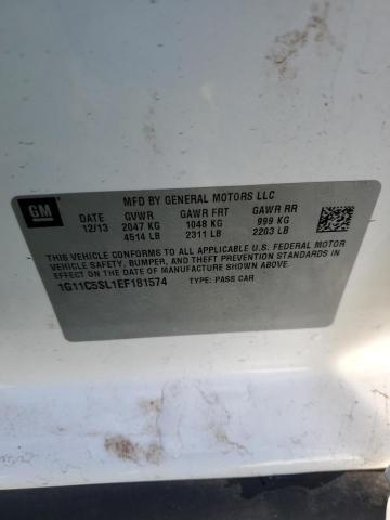 1G11C5SL1EF181574 - 2014 CHEVROLET MALIBU 1LT 白色 照片 12