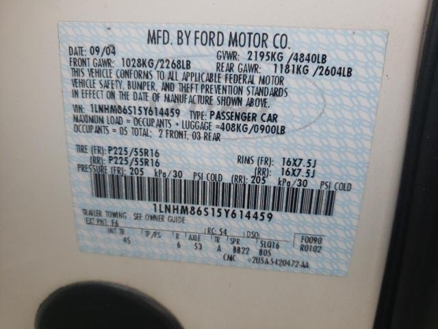 1LNHM86S15Y614459 - 2005 LINCOLN LS Ağ foto 13